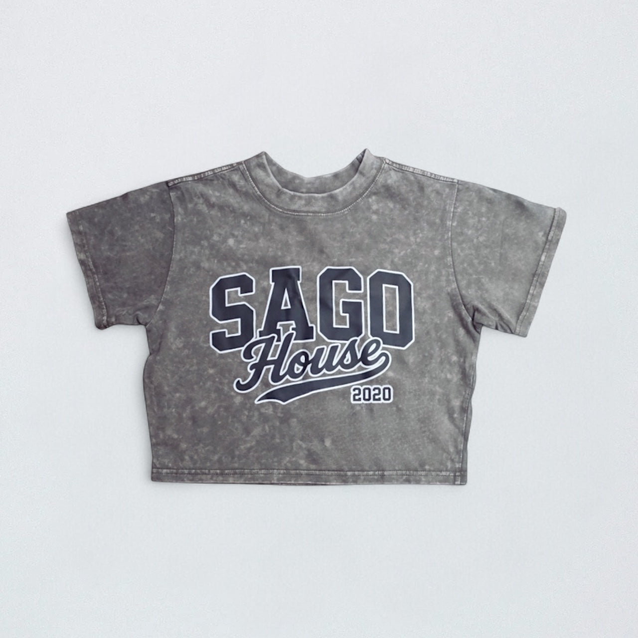 Stone Wash Sago Crop Top