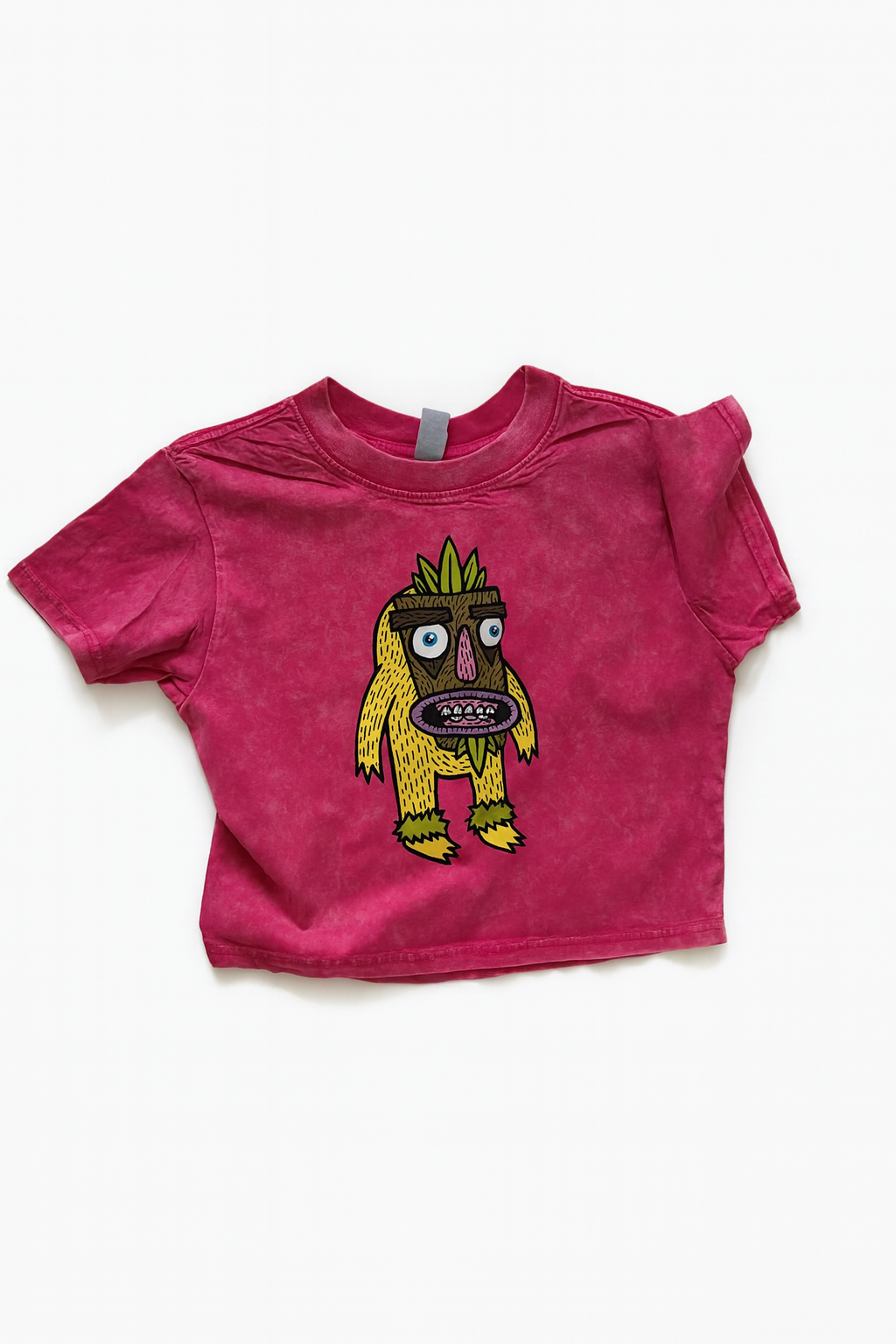 Stone Wash Monster Crop Top
