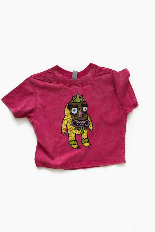 Stone Wash Monster Crop Top